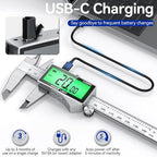 Rechargeable Digital Caliper 6 Inch, High-Precision Stainless Steel Vernier - Image 2