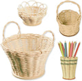 PEDDIG SHOP Mini Basket Weaving Kit – 4 Piece DIY Rattan Basket Craft Set by PEDDIGSHOP