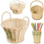 PEDDIG SHOP Mini Basket Weaving Kit – 4 Piece DIY Rattan Basket Craft Set by PEDDIGSHOP