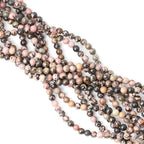 60PCS 6mm Natural Black Line Rhodochrosite Gemstone Smooth Round Loose Beads - Image 4