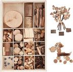 PH PandaHall Wooden Unfinished Craft Kits Natural Wood Slices Wooden Art Paint by PHPandaHall