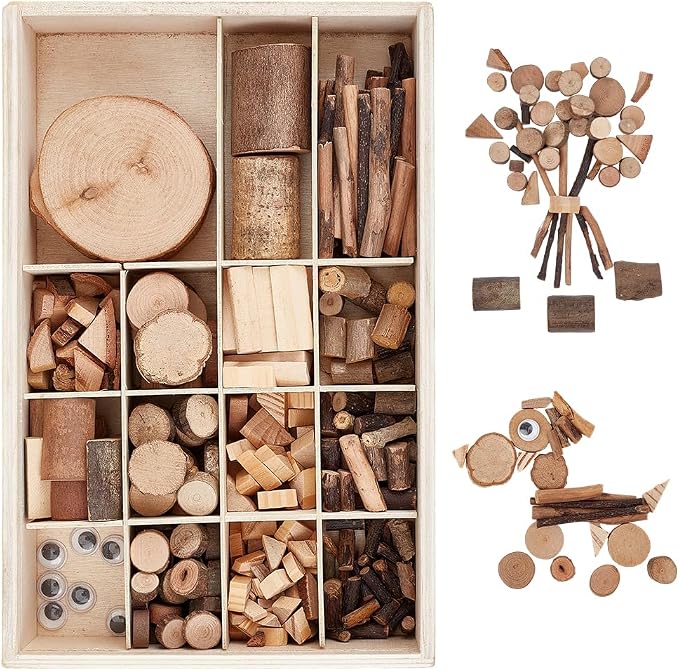 PH PandaHall Wooden Unfinished Craft Kits Natural Wood Slices Wooden Art Paint by PHPandaHall