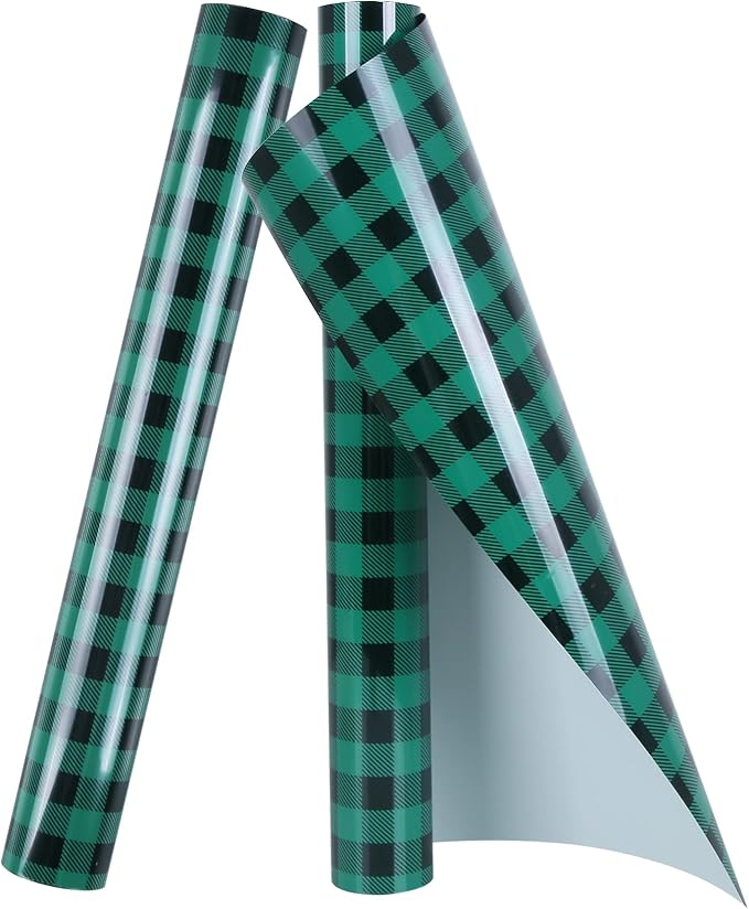 TORC Green Black Buffalo Plaid HTV Vinyl 12 inch x 10 ft, Check Heat Transfer by TORC