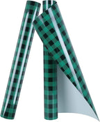 TORC Green Black Buffalo Plaid HTV Vinyl 12 inch x 10 ft, Check Heat Transfer by TORC