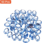 MECCANIXITY 50Pcs Acrylic Oval Gems 13x18 mm Flat Back Artificial Rhinestones - Image 3