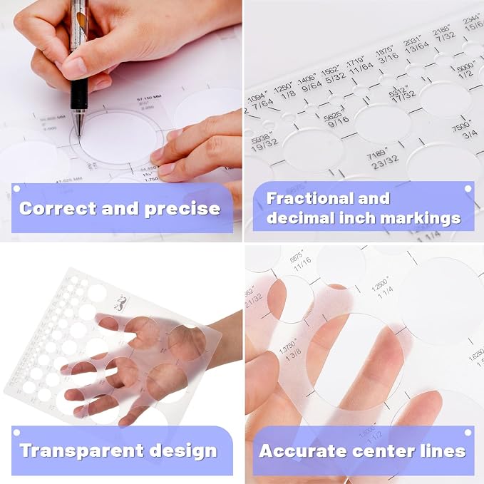 Mr. Pen- Circle Template, Large and Small Size, Circle Stencil | Circle Ruler - Image 3