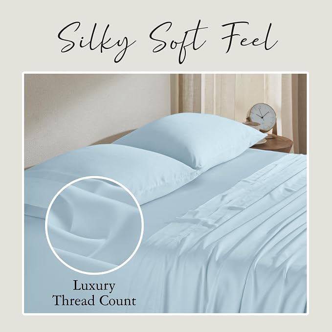 Karissa Mae Cooling Bamboo Viscose Queen Size Pillowcase Set | 100% FSC - Image 6