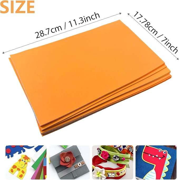 Adhesive Foam Sheets, 7x11.3 Inch Craft Eva Foam Sheets, 2mm Thick 10 Pcs - Image 3