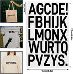 24 Sheets Black Iron On Letters - Image 2