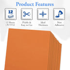 Orange Eva Foam Sheets, 2mm Thick, 6 x 9 Inch, Handicraft Foam Paper - Image 2