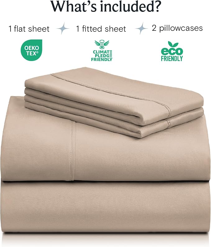 LuxClub 4 PC California King Sheet Set, Breathable Luxury Bed Sheets, Deep - Image 2