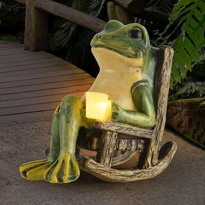 FOXMIS Miniature Frog Garden Statue Mom Dad Gifts Home Decorations Fairy Garden by FOXMIS