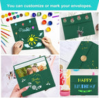 70 Packs of Invitation Envelopes, A2 Dark Green Postcard Envelopes - Image 5