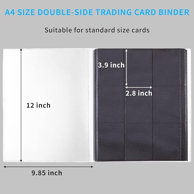 Card Binder, Upgraded 9 Pockets Trading Card Collection Binder - Image 7