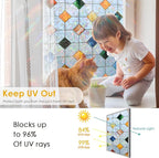 DKTIE Colorful Gem Lattice Pattern Decorative Window Privacy Film Rainbow - Image 4