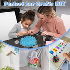 Qpixvb 1100PCS Blue Pony Beads, Bead - Image 4