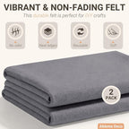 Felt Fabric Sheets 18" x 18" 1.6mm Soft Craft Felt, Dark Grey | Soft Precut - Image 3