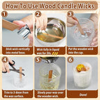 Multiwins 130 Pcs Candle Wicks for Candle Making Kit: 100 Cotton & 30 Wood Wicks - Image 9