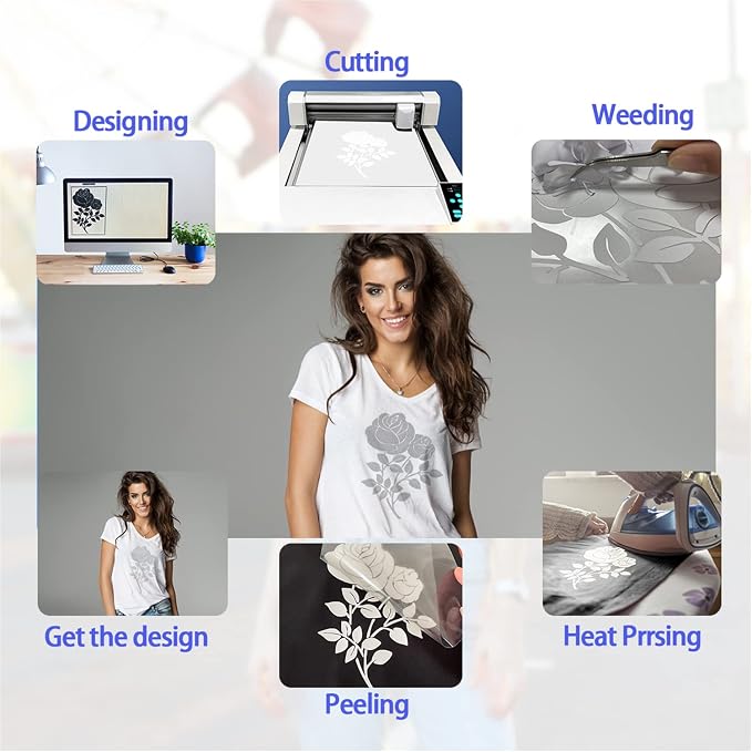 3D Puff Heat Transfer Vinyl 3 Sheets 12"x10"-Silver Color | Puffy Iron On Vinyl - Image 4
