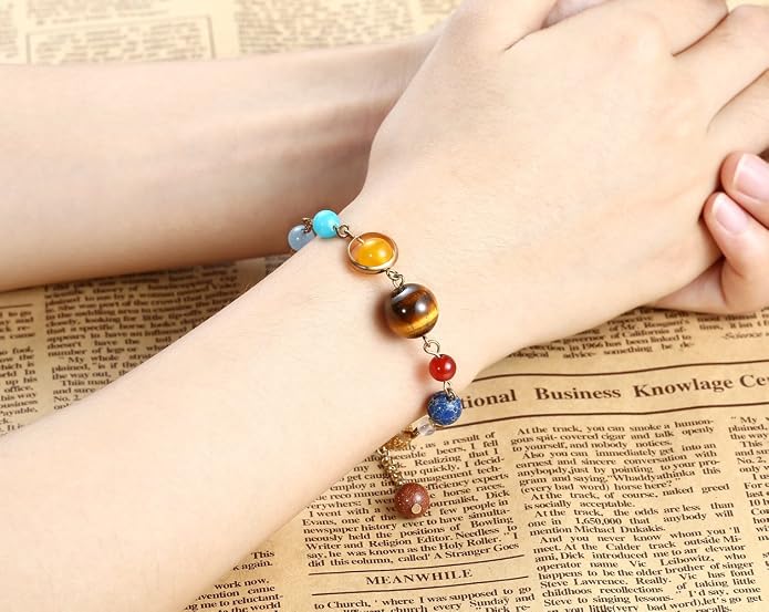 Fesciory Women Solar System Bracelet Universe Galaxy The Eight Planets Guardian - Image 3