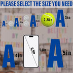 Letter Stickers, Mailbox Numbers, 3 Inch Waterproof Vinyl Alphabet | 3 Inch Blue - Image 6