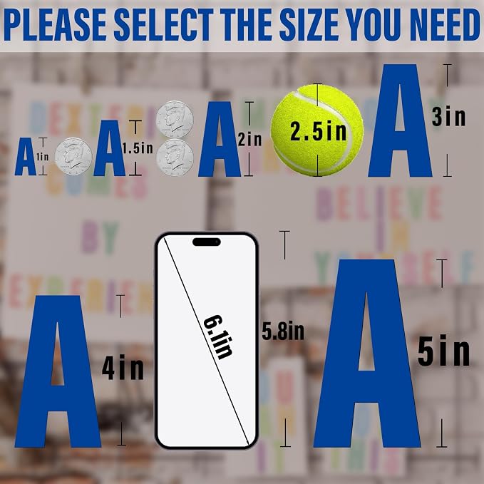 Letter Stickers, Mailbox Numbers, 1.5 Inch Waterproof Vinyl Alphabet | 1 - Image 6