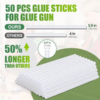 Mini Hot Glue Sticks for Glue Gun, 50 Pack Hot Glue Gun Sticks Fits Most Glue - Image 2