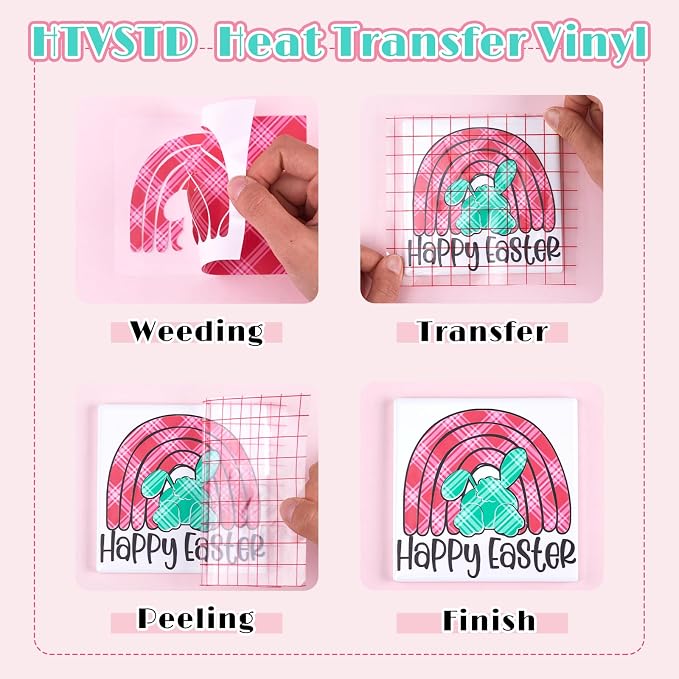 Plaid Patterned Permanent Adhesive Vinyl 16pcs 12'' x 10'' | Summer Check - Image 3