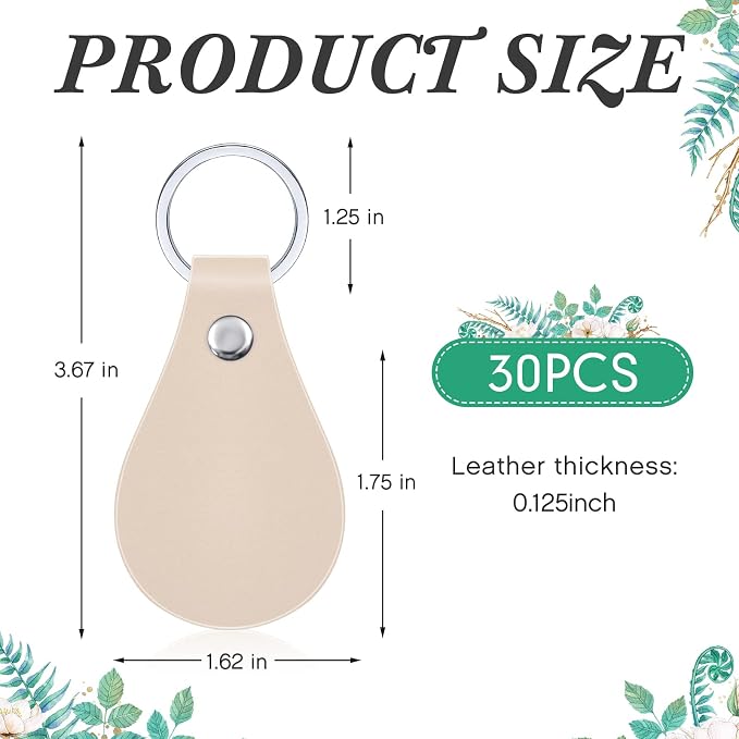 Taiyin 30 Pcs Leather Key Fob Kit - Image 2