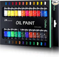 Ohuhu Oil Paint Set, 24 Oil-Based Colors, 12ml/0.42oz x 24 Tubes Non-Toxic Oil by Ohuhu