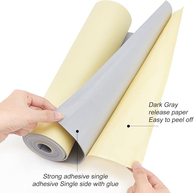 BENECREAT 78x12 Inch Dark Gray Self Adhesive Foam Roll, 2mm Thick | EVA Foam - Image 6