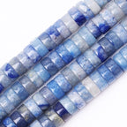 Natural Stone Heishi Beads for Necklace Making, 4 mm x 2 mm Small Flat Round by YUGDRUZY