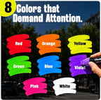 8 Washable Window Markers for Cars - 15mm Jumbo - Image 9