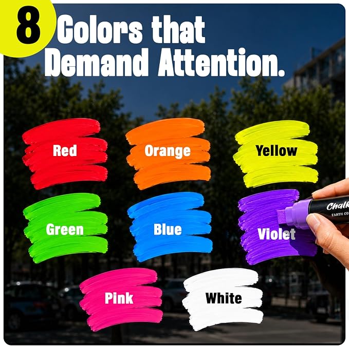8 Washable Window Markers for Cars - 15mm Jumbo - Image 9