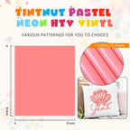 Tintnut Light Pink Neon Heat Transfer Vinyl, easy cut & weed, stretch washable - Image 4