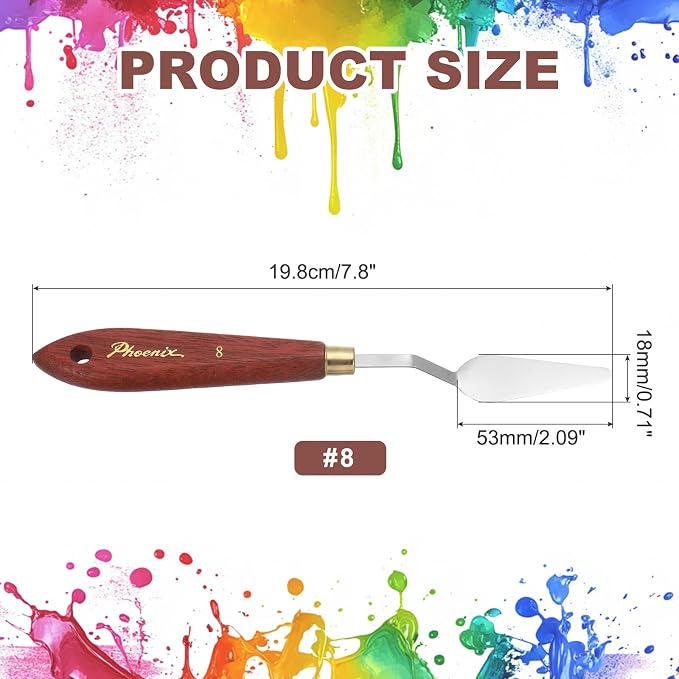 MECCANIXITY Pack of 1 Palette Knife No.8, 7.8" Long Palette Knives - Image 2