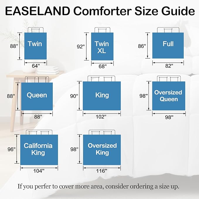 EASELAND California King Down Alternative Comforter - Image 8
