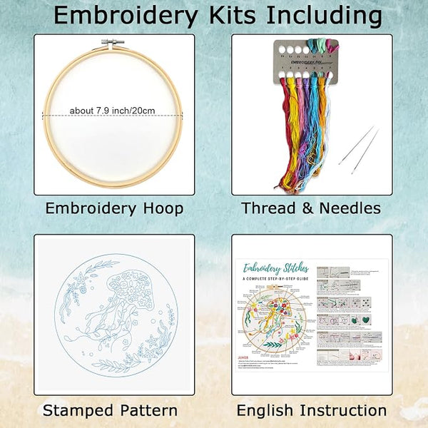 Louise Maelys Jellyfish Embroidery Kit - Image 2