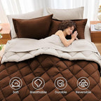 MUXHOMO 5 Pieces Twin Comforter Set, Reversible Bed in a Bag Twin Size - Image 6