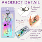 42/84/126 Pcs Beadable Keychain Bars Bulk Blank DIY Beaded Keychain Making - Image 4