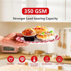 168 Pcs Red Gingham Checkered Party Supplies Scalloped Red and White Checkered - Image 4