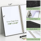 Forvencer 2 Pack Blank Spiral Notebook, 100GSM Thick Paper, Art Sketchbook - Image 2