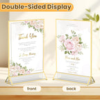 Acrylic Sign Holder 5X7 Double-sided Gold Frames ，6 Pack | Acrylic Frames - Image 3
