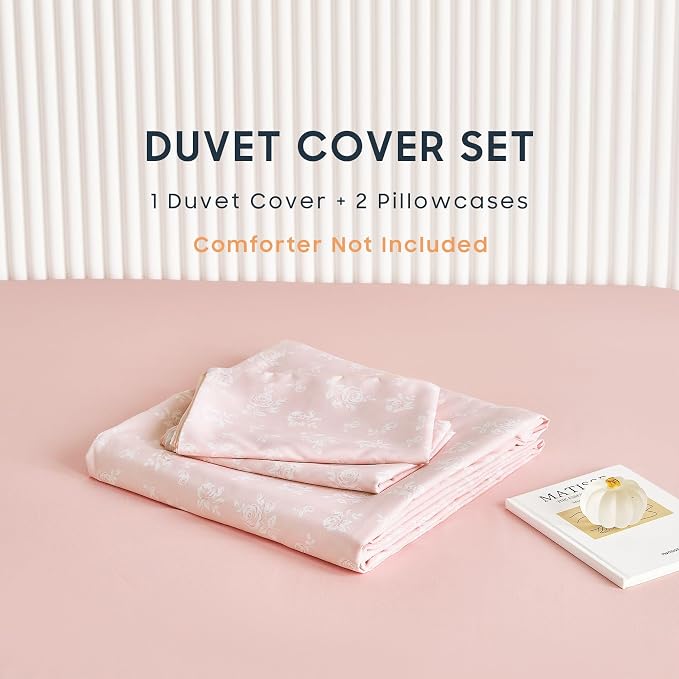 Wake In Cloud - Coquette Duvet Cover Set, Floral Cottagecore Flower Shabby Chic - Image 3