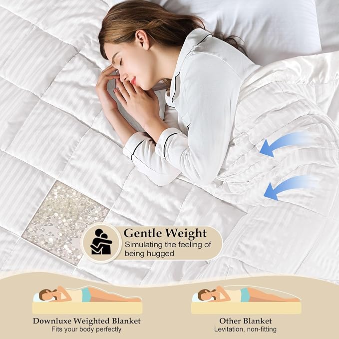 downluxe Weighted Blanket Queen Size, 15 lb Weighted Blanket - Image 3