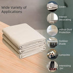 Canvas Fabric, Premium 10oz Natural Cotton Duck Canvas Fabric 62'' Wide - Image 3