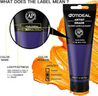 GOTIDEAL Metallic Acrylic Paint Pearl Purple Tubes Non Toxic Non Fading - Image 2