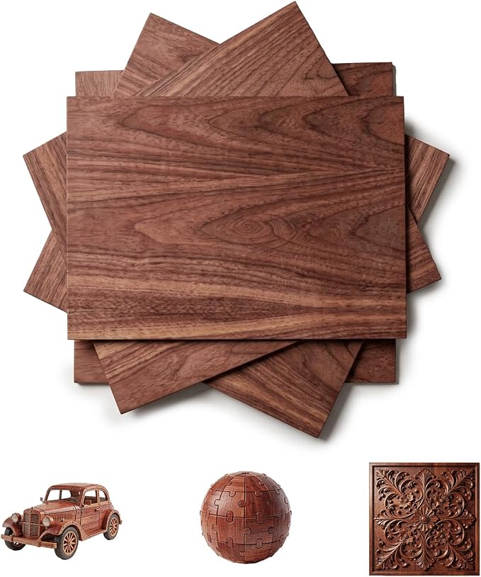 6 Pack 12x16x1/8 Inch 3mm Basswood Sheets Unfinished Wood Blanks by Unknown