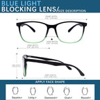 Oilway Blue-Light Blocking Glasses Computer Reading/Gaming/TV/Phones Glasses - Image 3