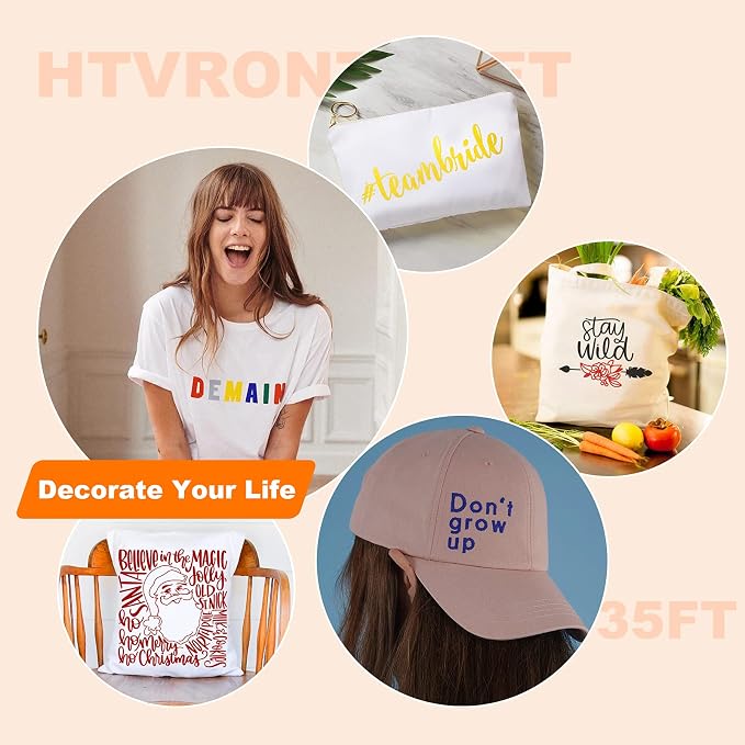 HTVRONT HTV Vinyl Rolls Heat Transfer Vinyl - Image 2